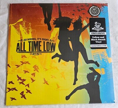 ALL TIME LOW - SO WRONG IT'S RIGHT - LP - YELLOW & BLACK SMASH VINYL - SEALED