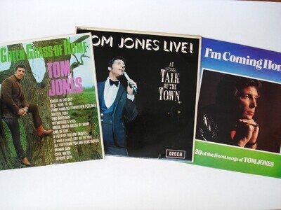 Tom Jones 3 x LP Job Lot Green Green Grass Of Home + Talk Of The Town + Best Of