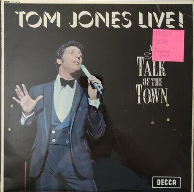 Tom Jones Live At Talk of the Town Vinyl Record VG/VG+ LK4874 1967