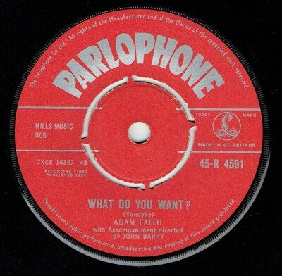 Adam Faith - What Do You Want?/From Now Until Forever R4591 VG+ Hear It!