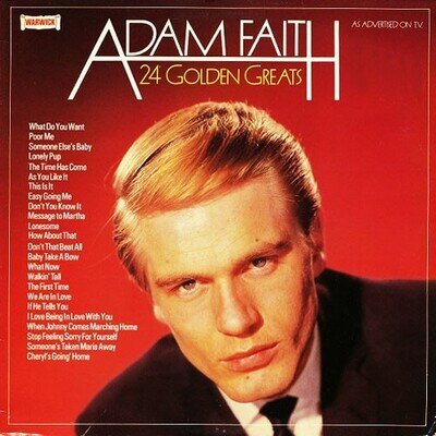 Adam Faith – 24 Golden Greats - LP Vinyl 1981 WW5113 - AEBA - VG+/VG+