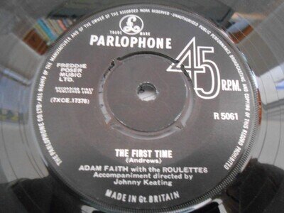 Adam Faith with The Roulettes - "The First Time / So Long Baby" - 7" Single
