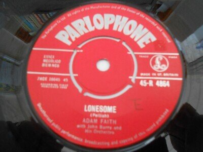 Adam Faith - "Lonesome / Watch Your Step" - PARLOPHONE 7" Single