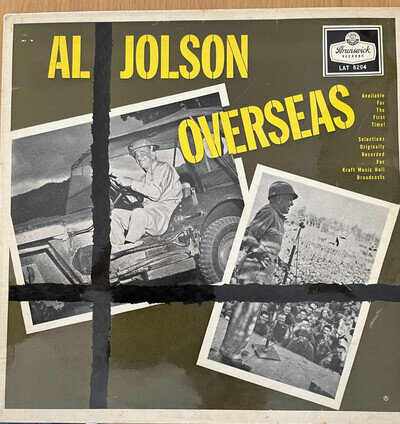 AL JOLSON OVERSEAS VINYL LP BRUNSWICK UK 1ST PRESS 1958 NM/VG+