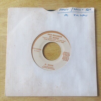 Al Jolson: My Mammy / Sonny Boy 7" Single Repress Reissue MCA-60096