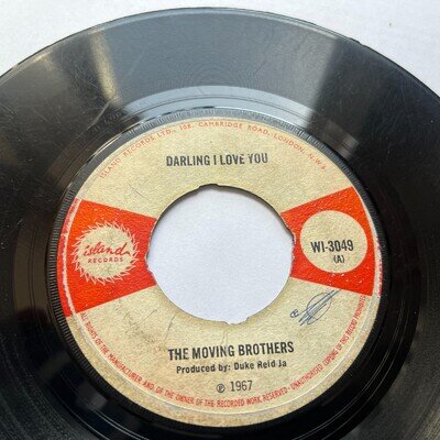 Tommy McCook Darling I Love You 1967 Uk Island Vinyl 7" 45 WI-3049 Reggae