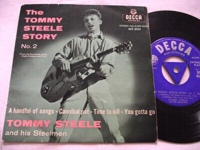 TOMMY STEELE ~ THE TOMMY STEELE STORY No. 2 ** 1957 UK Tri DECCA 7" EP