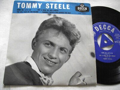 TOMMY STEELE ~ TOMMY STEELE ** 1958 UK Tri DECCA 7" EP