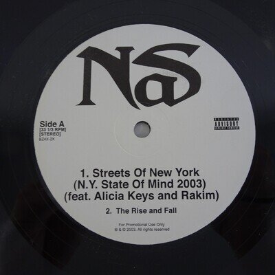 Nas feat Alicia Keys - Streets Of New York, 12" Vinyl Promo BZ4X-2X USA VG+