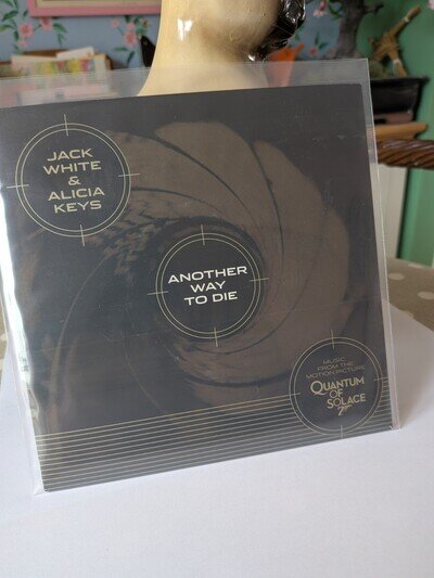 Jack White Alicia Keys Another Way To Die 7" Gold Vinyl Record, Near Mint