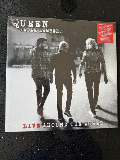 Queen + Adam Lambert 'Live Around The World' Double Red- Vinyl LP NEW SEALED
