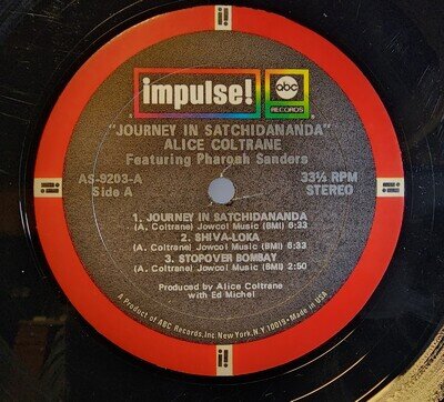 Alice Coltrane - Journey In Satchidananda LP - OG Press - Avant-Garde Jazz