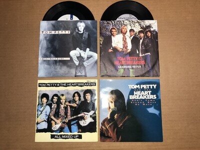 x4 Tom Petty -All Mixed Up / Learning to Fly / I Won't Back Down 7" Vinyl Record