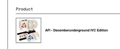 AFI - Decemberunderground IVC Edition Vinyl *PRESALE*