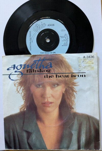 Agnetha Fältskog – The Heat Is On (1983 NEAR MINT 7" Vinyl) ABBA