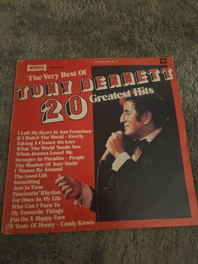 The Very Best Of Tony Bennett 20 Greatest Hits - LP - Warwick ‎– CBS 5021 - UK