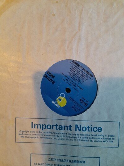 Tom Waits Swordfishtrombones vinyl LP (INNER SLEEVE ONLY)