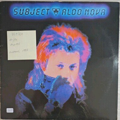 Aldo Nova Subject Vinyl Record VG+/G+ PRT 25482 1983