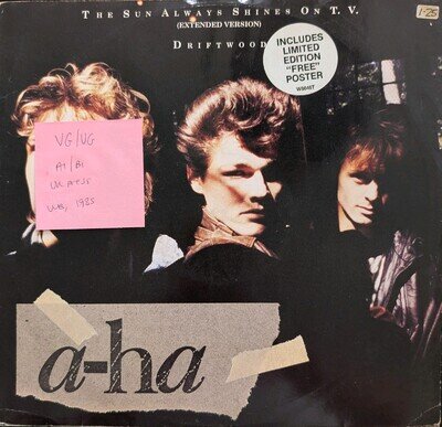 a-ha The Sun Always Shines On T.V. Vinyl Record VG/VG W8846T 1985