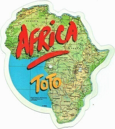 Unplayed! Toto Africa Shaped Vinyl Picture Pic Disc 1983 CBS