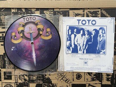 Toto - Hold The Line 7" Picture Disc + Insert - 1978 CBS Records 12-6784
