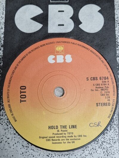 Toto Africa Hold the Line 7" Vinyl Single Records