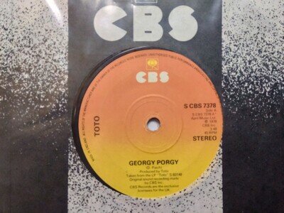 Toto - Georgy Porgy - Child's Anthem - 1978 Vinyl 45 Single Record NM