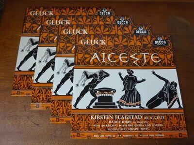 GLUCK - ALCESTE 4LP SET, Kirsten Flagstad, Geraint Jones, DECCA LXT 5273/4/5/6