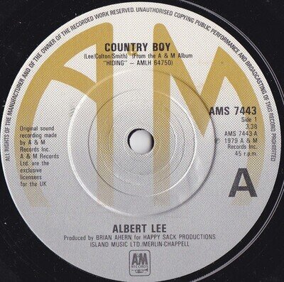 Albert Lee - Country Boy (7", Single, Sol) (Near Mint (NM or M-)) - 2791465258