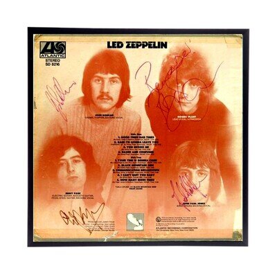 LED ZEPPELIN Autographed Album Cover Reprint. Frame Included. Make an offer!