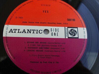 Yes SELF TITLED 1969 UK DEBUT LP 1st Red/Plum MAGNIFICENT MINT AUDIO HEAR
