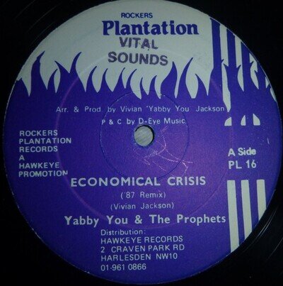 Yabby You & The Prophets - Economical Crisis / Whose Gonna Care For You (12") (V