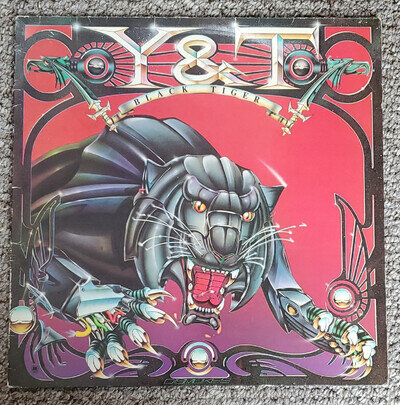 Y&T Black Tiger Vinyl LP 12" Hard Rock Stereo 1982 A&M AMLM 64910