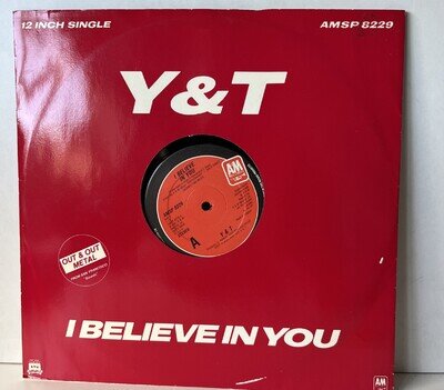 Y&T-I believe in you 12" Vinyl Record 1981 Rock Heavy Metal