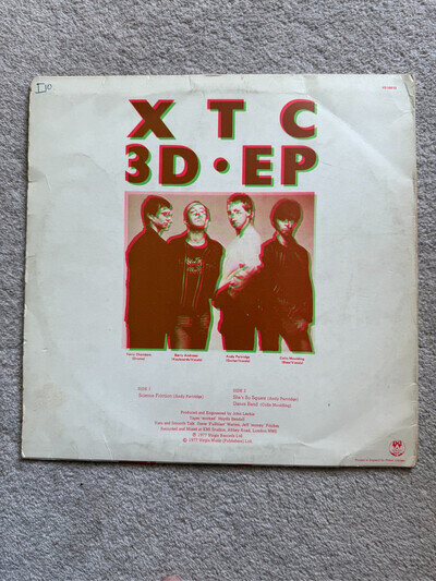 XTC - 3D EP - Rare 12" Single - Virgin Records