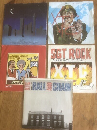 XTC x 5 45s Sgt. Rock Ball & Chain Nigel Towers London Generals Punk New Wave