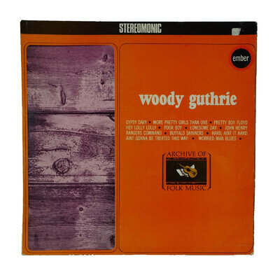 WOODY GUTHRIE Self Titled CW129 Vinyl LP 1968 Folk Ember Records VG+/VG