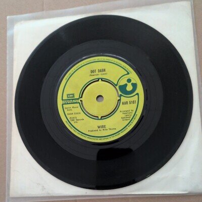 Wire - Dot Dash /Options R - Rare Original 1978 Vinyl 7" Single HARVEST EMI