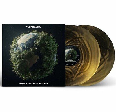 WIZ KHALIFA - Kush & Orange Juice 2 - BLACK & GOLD GHOST VINYL 2XLP