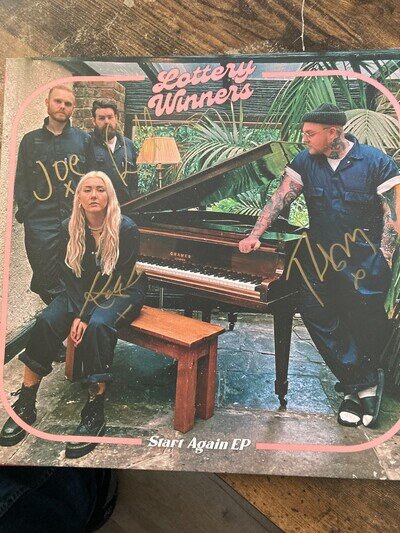The Lottery Winners HAND SIGNED Start Again EP 2021 NEVER PLAYED
