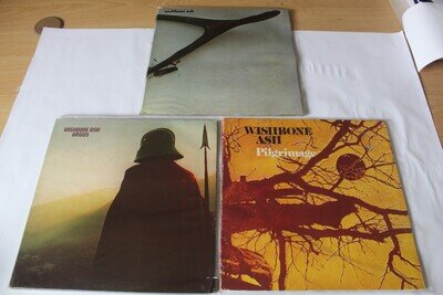 WISHBONE ASH "WISHBONE ASH", "ARGUS" & "PILGRIMAGE" VG+/VG+