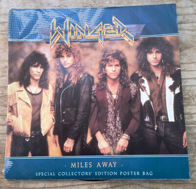 WINGER "MILES AWAY" LTD ED 1990 COLLECTORS EDITION 12" IN POSTER SLEEVE