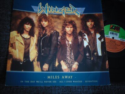Winger "Miles Away" 12" Vinyl Single 1990 Atlantic - A 7802