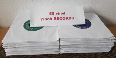 vinyl records job lot 7 inch singles all 1960s bundle collection pop hits x 50