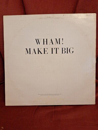 Wham Make It Big Vinyl LP Epic, 1984