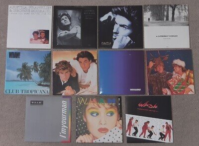 11 x Wham/George Michael 7" Singles EX/EX Whisper Christmas Tropicana Freedom