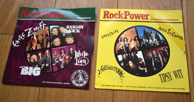 2 x ROCK POWER MAGAZINE 7in RECORDS 1991 - Alice In Chains, Mr Big, White Lion