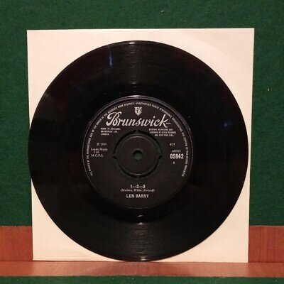 LEN BARRY - 1 -2-3 / Bullseye.. Brunswick 1965.. VG+ (2)