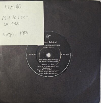 OMD The Angels Keep Turning The Wheels Of The Universe Vinyl Record VG+/VG JUNK1
