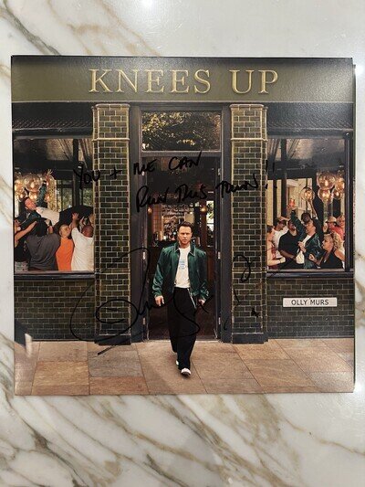Olly Murs - Knees Up SIGNED Transparent Green Vinyl 12" W/ HANDWRITTEN LYRICS